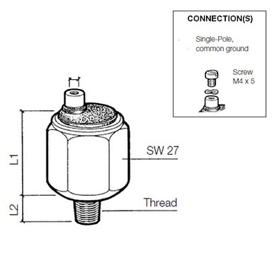 VDO Pressure switch 0.50 Bar